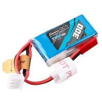 Gens Ace 300mAh 2S 7.4v 45C Lipo Battery with JST Plug and XH Balance 40x20x12mm 18g