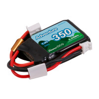 Gens Ace Adventure 350mAh 2S 7.4v 30C Lipo Battery For LOSI Micro B and Micro T, SCX24 35x26x10.5mm 17g PH2.0 Plug SPMX-1090