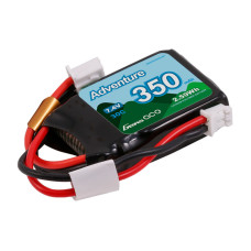 Gens Ace Adventure 350mAh 2S 7.4v 30C Lipo Battery For LOSI Micro B and Micro T, SCX24 35x26x10.5mm 17g PH2.0 Plug SPMX-1090