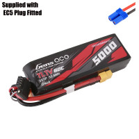 Gens ace 5000mAh 3S 60C 11.1V G-Tech Short-Size Lipo Battery Pack with EC5 Plug
