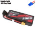 Gens ace 5000mAh 3S 60C 11.1V G-Tech Short-Size Lipo Battery Pack with EC5 Plug