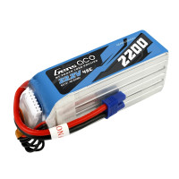 Gens Ace 2200mAh 6S 22.2v 45C Lipo Battery With EC3 Plug