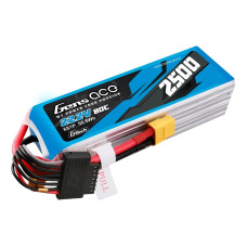 Gens Ace 2500mAh 6S 22.2v 80C Lipo Battery With XT60 Plug