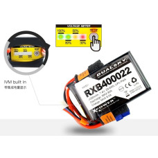 Dual Sky RXB400022 4000mah 2S 7.4v 20C LiPo Receiver RX Battery with Servo and XT60 Connector 201g 68x43x36mm With Battery Percentage Indicator (IMV)