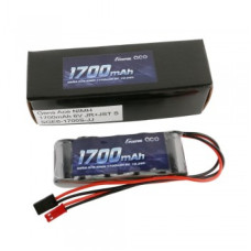 Gens Ace 6.0V 1700mAh 2/3A x 5 NiMh Flat RX Battery Pack with Dual JR-JST Plug 125g