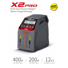 X2 Pro V2 Dual Channel Smart Charger. 2x100W or 1x200w Lipo 1-6S, NiCad, NiMh, PB. AC/DC by GT Power