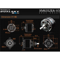 Dual Sky XM6352EA-20 V3 280kv 2624w 8S 125E Brushless Outrunner Motor 508g 18x12 - 20x10E Prop Replaces 20cc or .95 - .120 Glow Engine Dual Sky XM6352EA-20 V3 280kv 2624w 8S 125E Brushless Outrunner Motor 508g 18x12 - 20x10E Prop Replaces 20cc or .95 - .120 Glow Engine