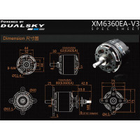 Dual Sky XM6360EA-19 V3 220kv 3800w Brushless Out Runner Motor 635g 10S Prop 20x12 -21x13 Replaces 30-35cc .140 - .170 Glow Engine Dual Sky XM6360EA-19 V3 220kv 3800w Brushless Out Runner Motor 635g 10S Prop 20x12 -21x13 Replaces 30-35cc .140 - .170 Glow Engine