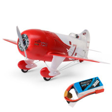 UMX Gee Bee R-2 510mm BNF Basic with AS3X and SAFE Select by Eflite With Gens Ace 300mAh 3S 11.1v 45C Lipo Battery JST Plug Combo