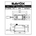 Savox SC-1251MGP-BLACK 9kg Low Profile Coreless 6v