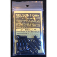 1/4" 4-40 Ball Links (10 Pcs) By Nelson Hobby